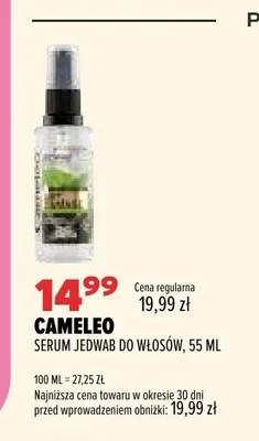 Serum jedwab do włosów Cameleo promocja w Drogerie Natura