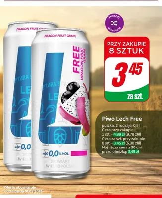 Piwo bezalkoholowe Lech promocja w Dino