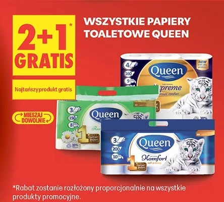 Papiery toaletowe Queen promocja w Biedronka