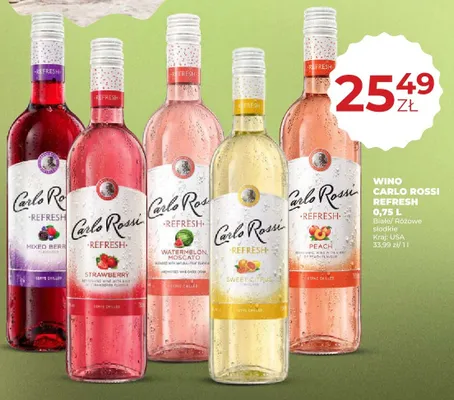 Wino reFRESH białe/różowe słodkie Mixed Berries promocja w Duży Ben