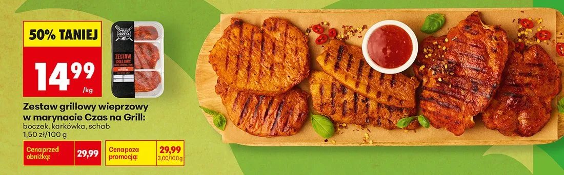Zestaw grillowy wieprzowy w marynacie Czas na Grill promocja w Biedronka