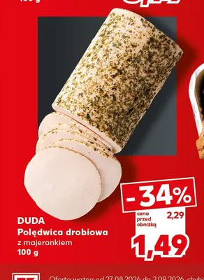 Polędwica drobiowa z majerankiem Duda promocja w Kaufland