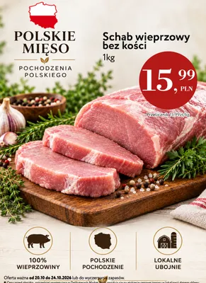 Schab wieprzowy bez kości promocja w Market Point