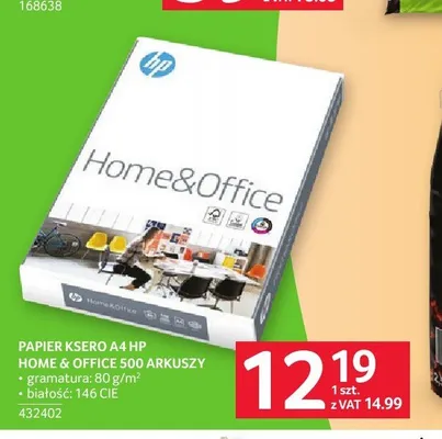 Papier ksero A4 HP Home & Office 500 arkuszy promocja w Selgros