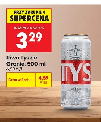 Piwo Tyskie Gronie promocja w Biedronka