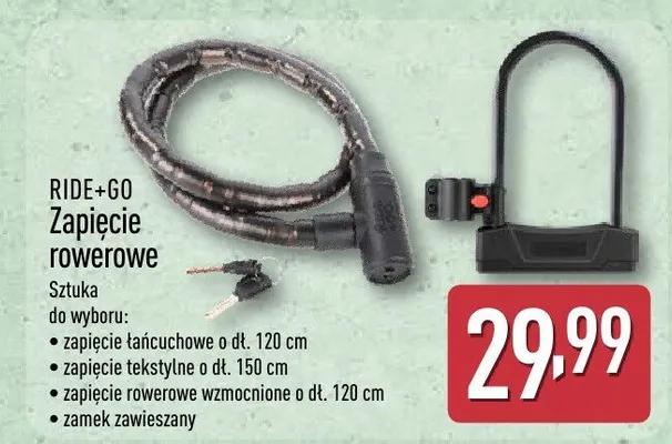 Zapięcie rowerowe promocja w Aldi