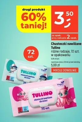 Chusteczki nawilżane Tullino promocja w Dealz