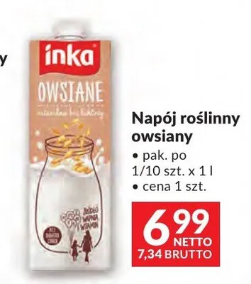 Napój roślinny owsiany promocja w Makro