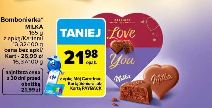 Bombonierka Milka promocja w Carrefour