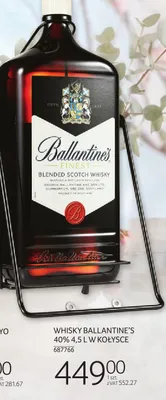 Whisky Ballantine's 40% 4,5 L w kołysce promocja w Selgros