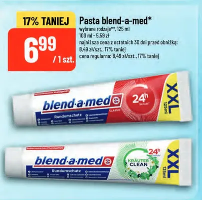 Pasta do zębów blend-a-med Rundumschutz Kräuter Clean promocja w POLOmarket