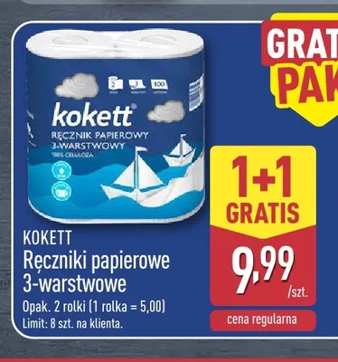 Ręczniki papierowe 3-warstwowe Kokett 2-pak promocja w Aldi
