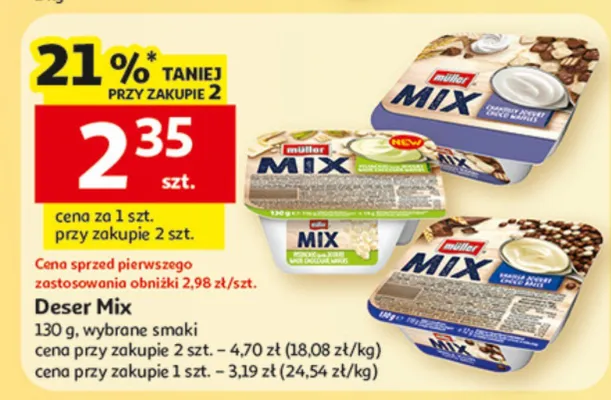 Deser Mix, wybrane smaki promocja w Auchan