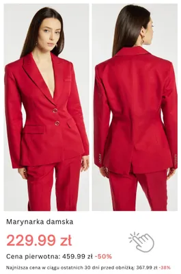 Marynarka damska promocja w Monnari