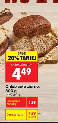 Chleb całe ziarno promocja w Biedronka