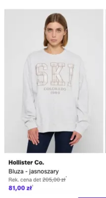 Bluza Hollister Co. jasnoszary promocja w Lounge by Zalando