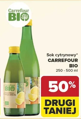 Sok cytrynowy ekologiczny Bio promocja w Carrefour