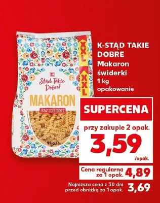 Makaron K-Stąd Takie Dobre świderki promocja w Kaufland