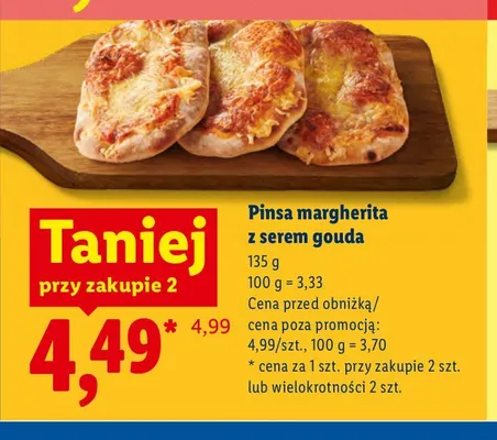 Pinsa margherita z serem gouda promocja w Lidl