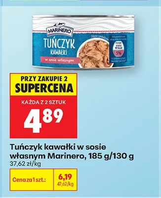 Tuńczyk kawałki w sosie własnym Marinero promocja w Biedronka