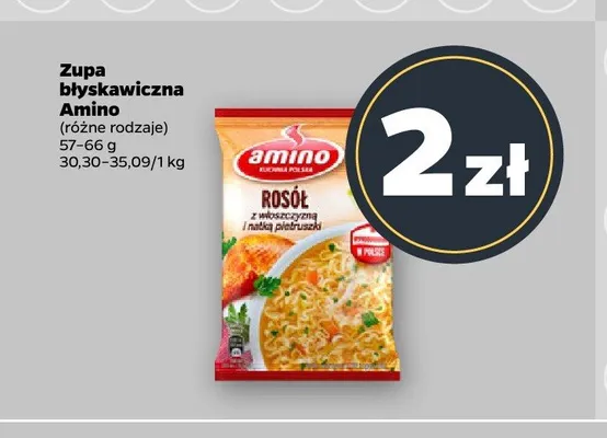 Zupa błyskawiczna Amino Rosół promocja w Netto