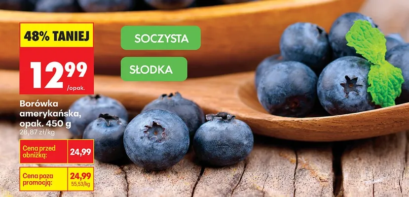 Borówka amerykańska promocja w Biedronka