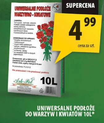 Uniwersalne podłoże do warzyw i kwiatów 10L promocja w Arhelan