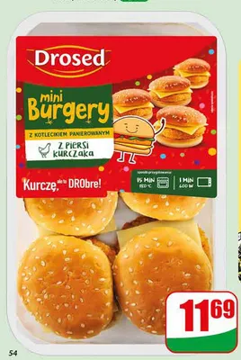 Burgery mini z piersi kurczaka Drosed promocja w Dino
