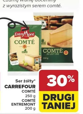 Ser żółty Carrefour Comté Entremont promocja w Carrefour Market