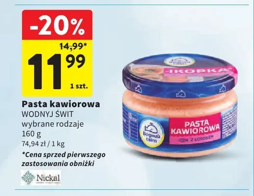 Pasta kawiorowa Wodny Świt promocja w Intermarche