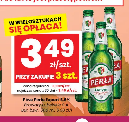 Piwo Perła Export 5,6% promocja w emma MARKET