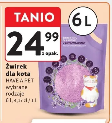 Żwirek dla kota Have A Pet promocja w Intermarche