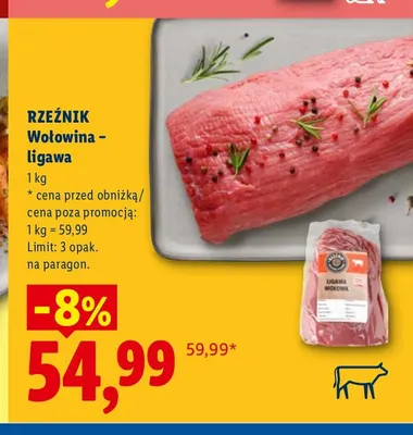 Wołowina ligawa Rzeźnik promocja w Lidl