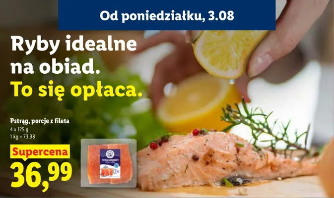 Pstrąg porcje z fileta 4-pak promocja w Lidl