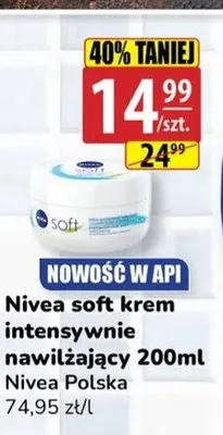 Krem intensywnie nawilżający Nivea soft promocja w API Market