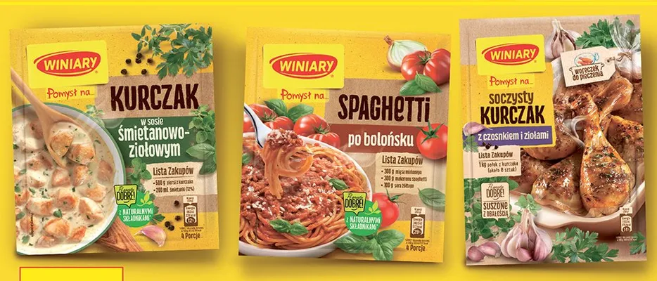 Przyprawa Pomysł na kurczak w sosie śmietanowo-ziołowym Winiary promocja w Biedronka