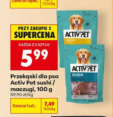 Przekąski dla psa maczugi Activ Pet promocja w Biedronka