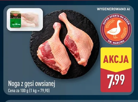 Noga z gęsi owsianej promocja w Aldi