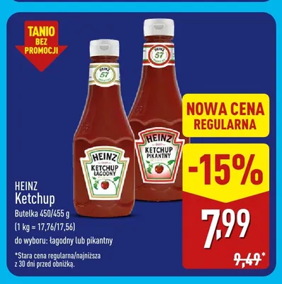Ketchup pikantny Heinz promocja w Aldi