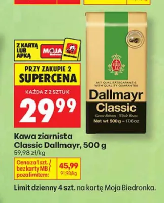 Kawa ziarnista Dallmayr Classic promocja w Biedronka
