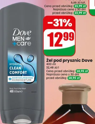 Żel pod prysznic Dove Men+Care Hydrating Clean Comfort promocja w Dino