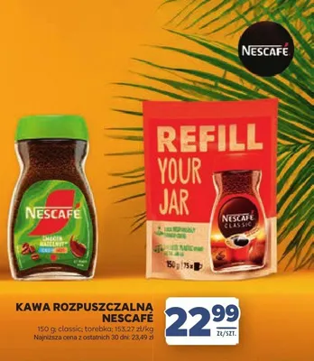 Kawa rozpuszczalna NESCAFÉ classic torebka promocja w Stokrotka
