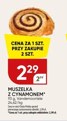 Muszelka z cynamonem Vandemoortele promocja w Chata Polska