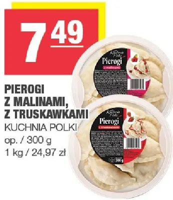 Pierogi z malinami, z truskawkami promocja w SPAR