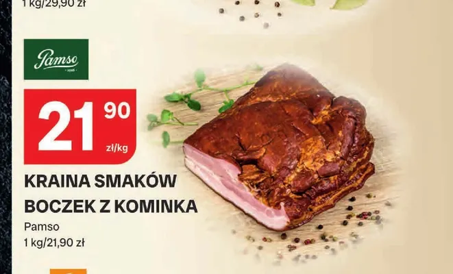 Boczek z kominka Kraina Smaków Pamso promocja w Chorten
