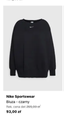 Bluza Nike Sportswear - czarny promocja w Lounge by Zalando