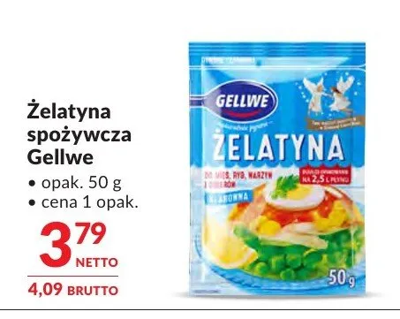 Żelatyna spożywcza Gellwe promocja w Makro