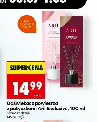 Odświeżacz powietrza z patyczkami Aril Exclusive Light Blossom promocja w Biedronka