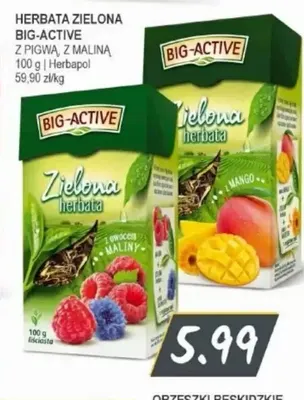 Herbata zielona Big-Active z pigwą promocja w Słoneczko