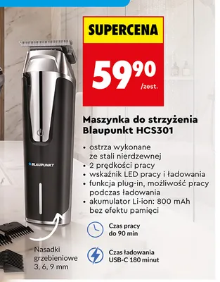 Maszynka do strzyżenia Blaupunkt HCS301 promocja w Biedronka